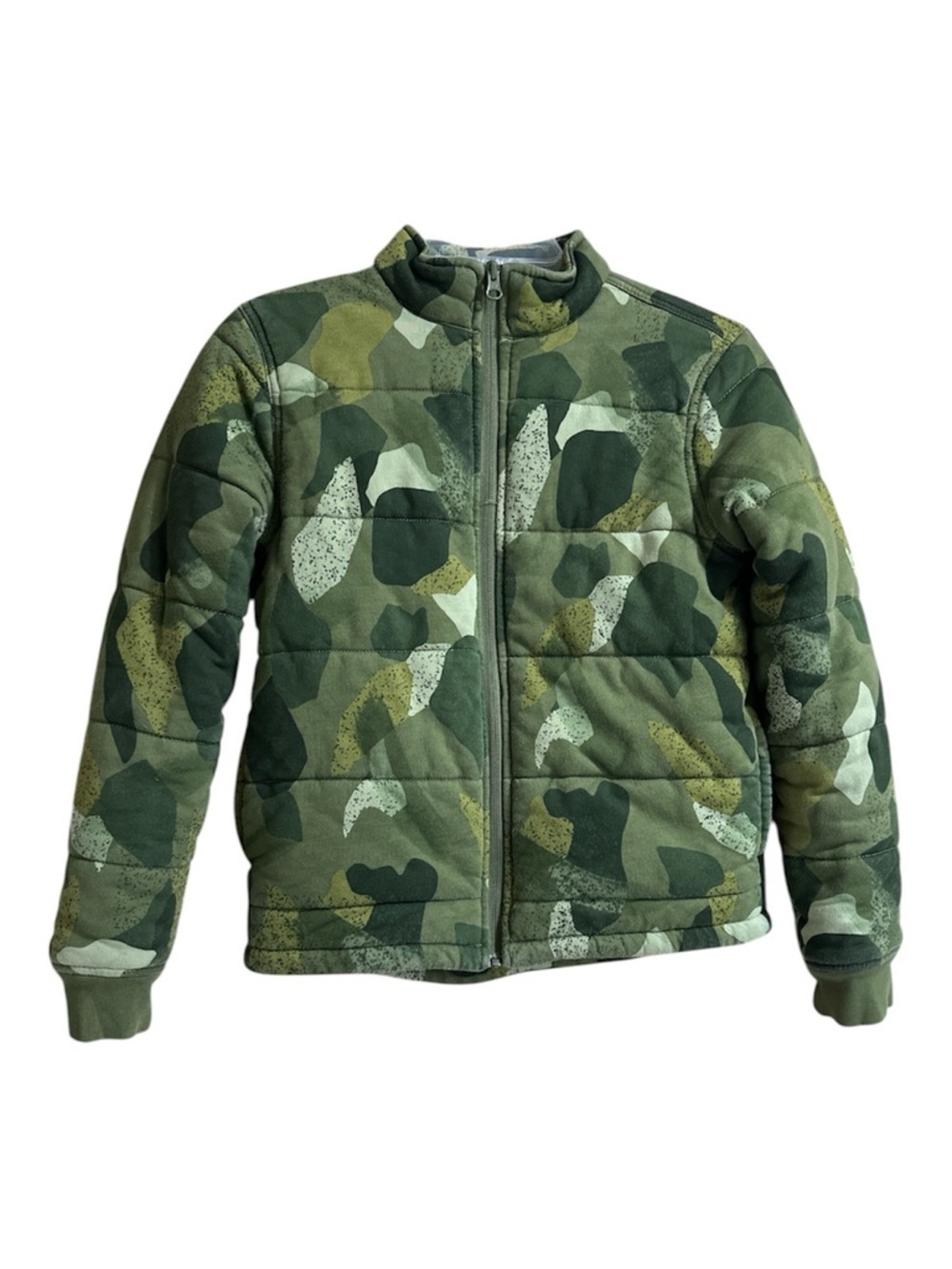 Tea Collection Camo Quilted Zip-Up Jacket, XL